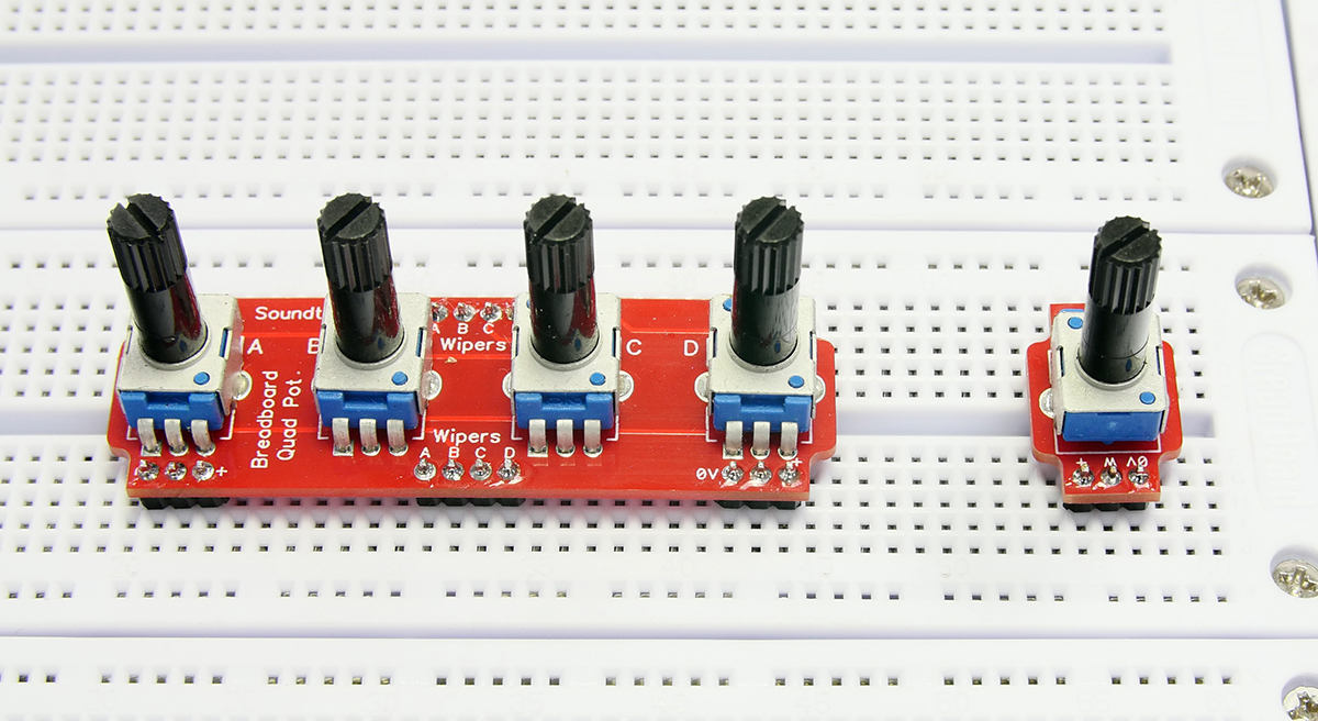 Pot Breakout PCBs for Breadboards