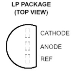 Voltage Reference, 2.5-36V, Shunt Regulator, TI431CLP