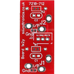 1x2y 1/4" Jack Socket Panel PCB (22y Pitch)