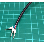 Bootlace ferrules crimped on using a ratchet crimping tool, you can also solder them on and even pliers can work