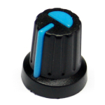 Black mixer style know with blue pointer for T18 6mm pot shafts