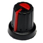 Black mixer style know with red pointer for T18 6mm pot shafts