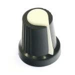 White knob for 6mm splined shafts