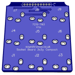 3x3y Jack Socket PCB 9-Way