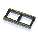 Turned pin 0.6" 28 pin IC socket