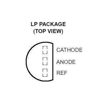 Voltage Reference, 2.5-36V, Shunt Regulator, TI431CLP