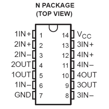 Quad Norton Op-Amp LM3900N