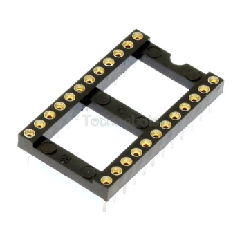 Turned Pin 0.6 inch Dil IC Socket 24 Pin