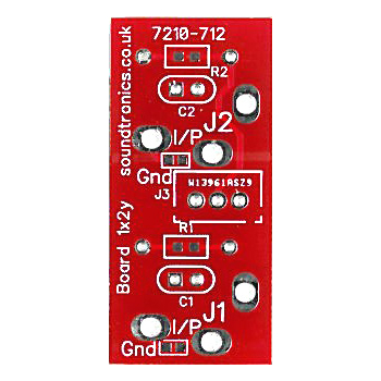 1x2y 1/4" Jack Socket Panel PCB (22y Pitch)