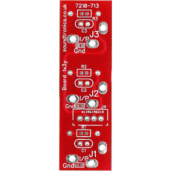 1x3y 1/4" Jack Socket Panel PCB (22y Pitch)