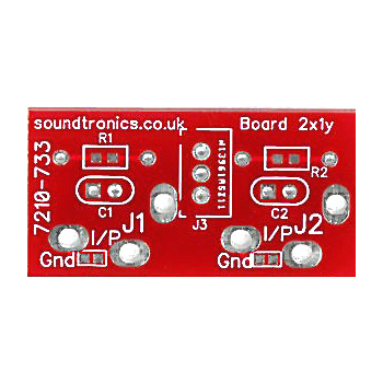 2x1y 1/4" Jack Socket Panel PCB (20x Pitch)