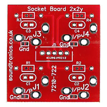 2x2y 1/4" Jack Socket Panel PCB (20x 22y Pitch)