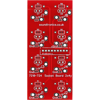 2x4y 1/4" Jack Socket Panel PCB (20x 22y Pitch)