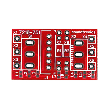 2x1y Toggle Switch Panel PCB (20x Pitch)