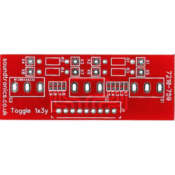 1x3y Toggle Switch Panel PCB (22y Pitch)