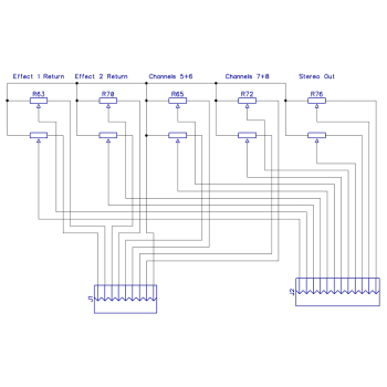 5 Pot Stereo Panel PCB