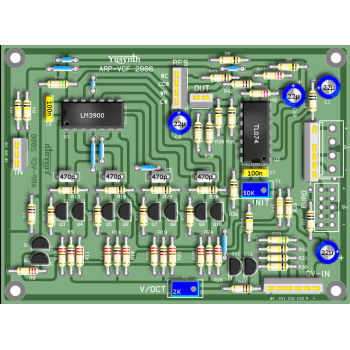 YuSynth ARP Layout using 2N3906 Matched Transistor Pairs