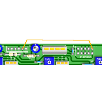 MOTM PSU version Solder a strap wire between the negative solder pads of the DOTCOM imprint and the Eurorack imprint