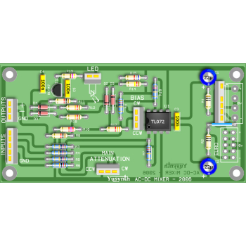 YuSynth 2U Version of the PCB