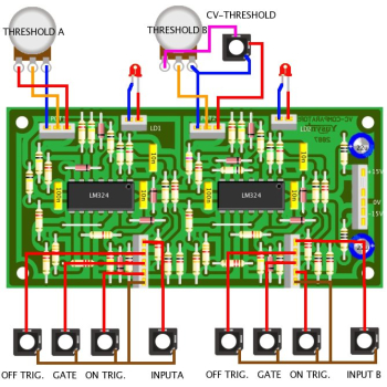 YuSynth Comparators Module Bare PCB Wiring