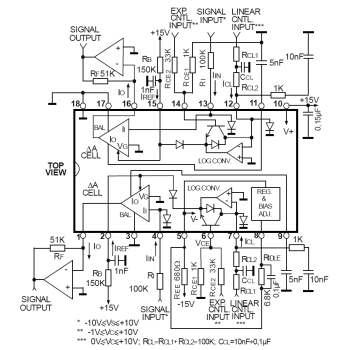 AS3330 Dual Voltage Controlled Amplifier (VCA) 18-Pin DIP