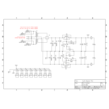 Soundtronics Synth Power Supply Circuit Schematic