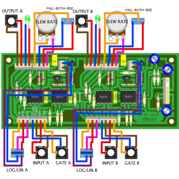 Dual gates slew panel wiring