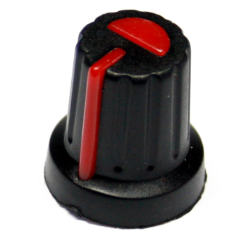 Black mixer style know with red pointer for T18 6mm pot shafts