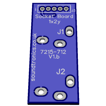 1x2y Jack Socket PCB 2-Way