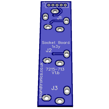 1x3y Jack Socket PCB 3-Way