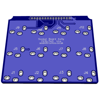 4x3y Jack Socket PCB 12-Way