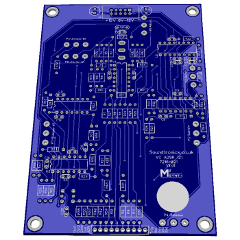 M2Synth VC ADSR 121 Bare PCB