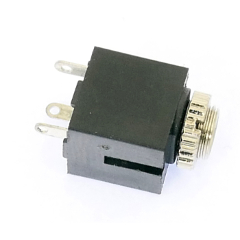 3.5mm stereo jack socket with knurled nut