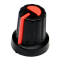 Black mixer style know with orange pointer for T18 6mm pot shafts